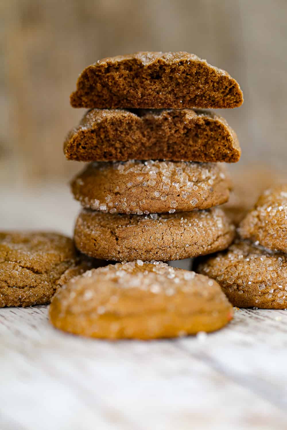 stack of gingerdoodle cookies