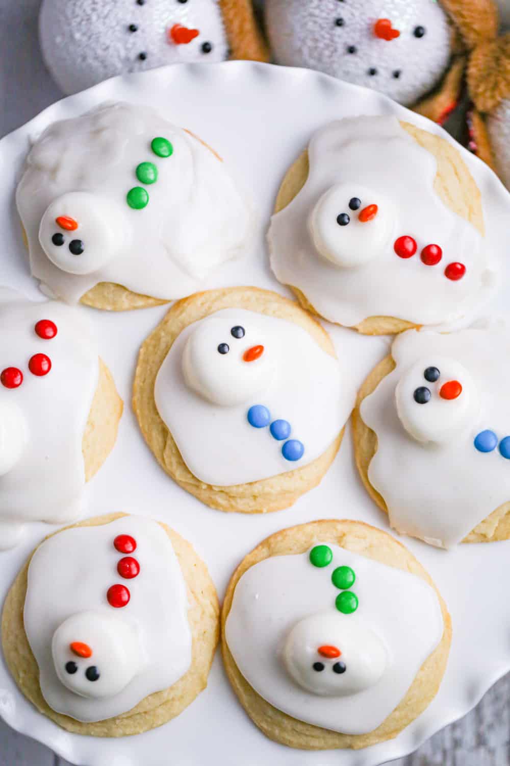Easy Melted Snowman Cookies christmas recipe