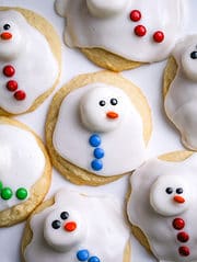 Easy Melted Snowman Cookies