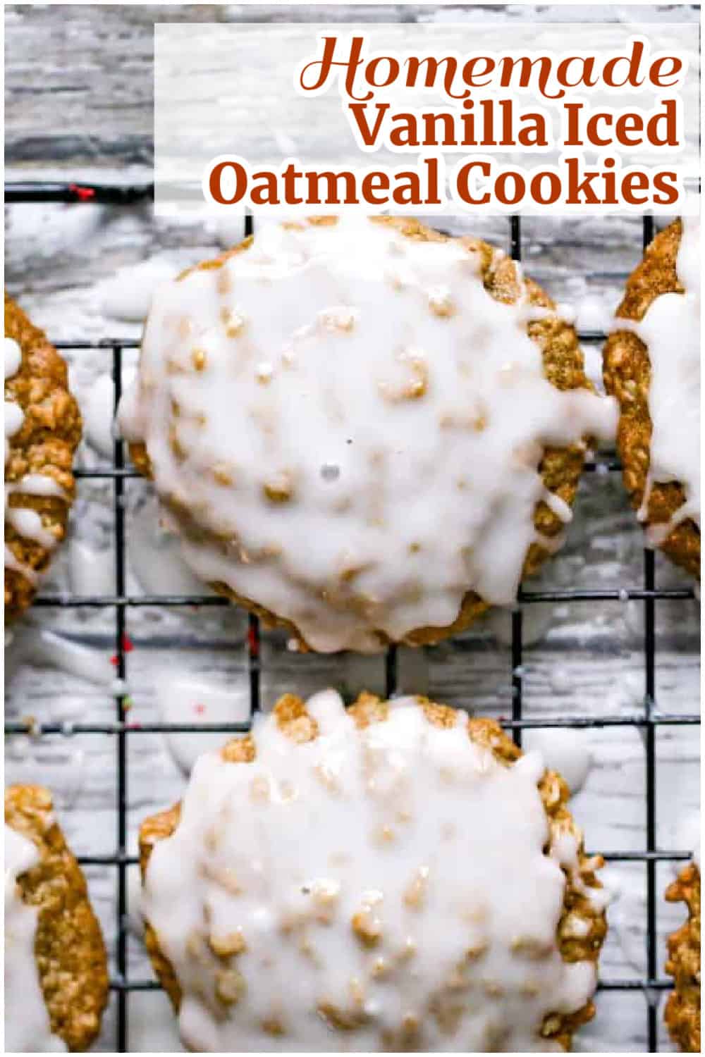 Vanilla Iced Oatmeal Cookies recipe