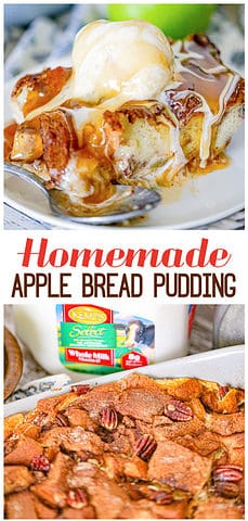 Easy Apple Bread Pudding