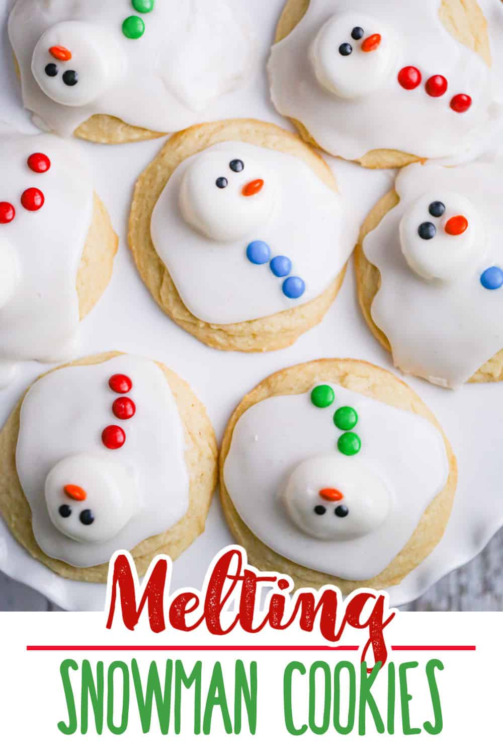 Easy Melted Snowman Cookies recipe
