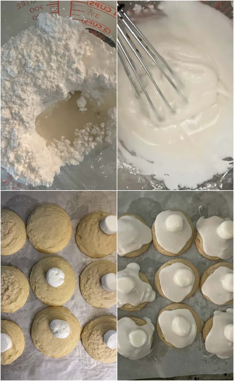 melting snowman sugar cookies