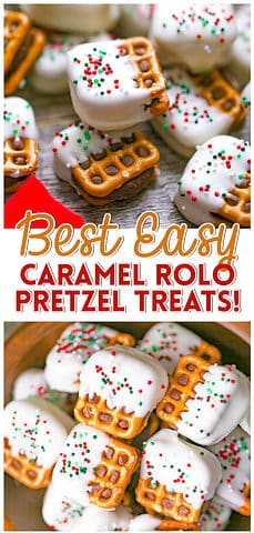Best Easy caramel rolo pretzel treats!