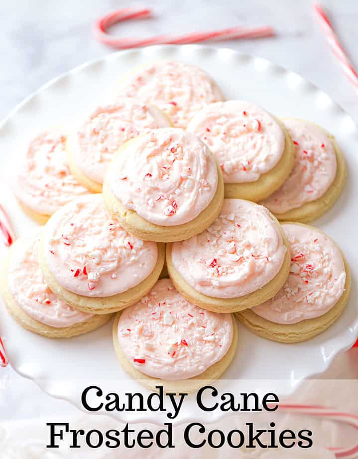 Candy Cane Frosted Cookies The Baking ChocolaTess