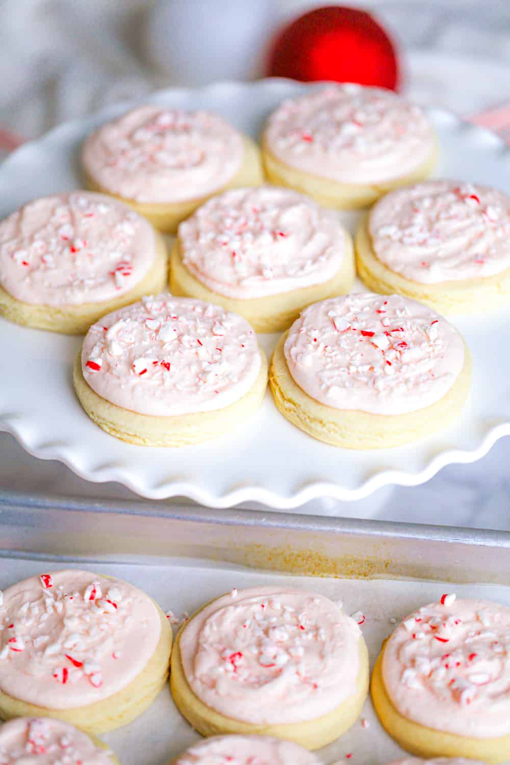 frosted candy cane cookies