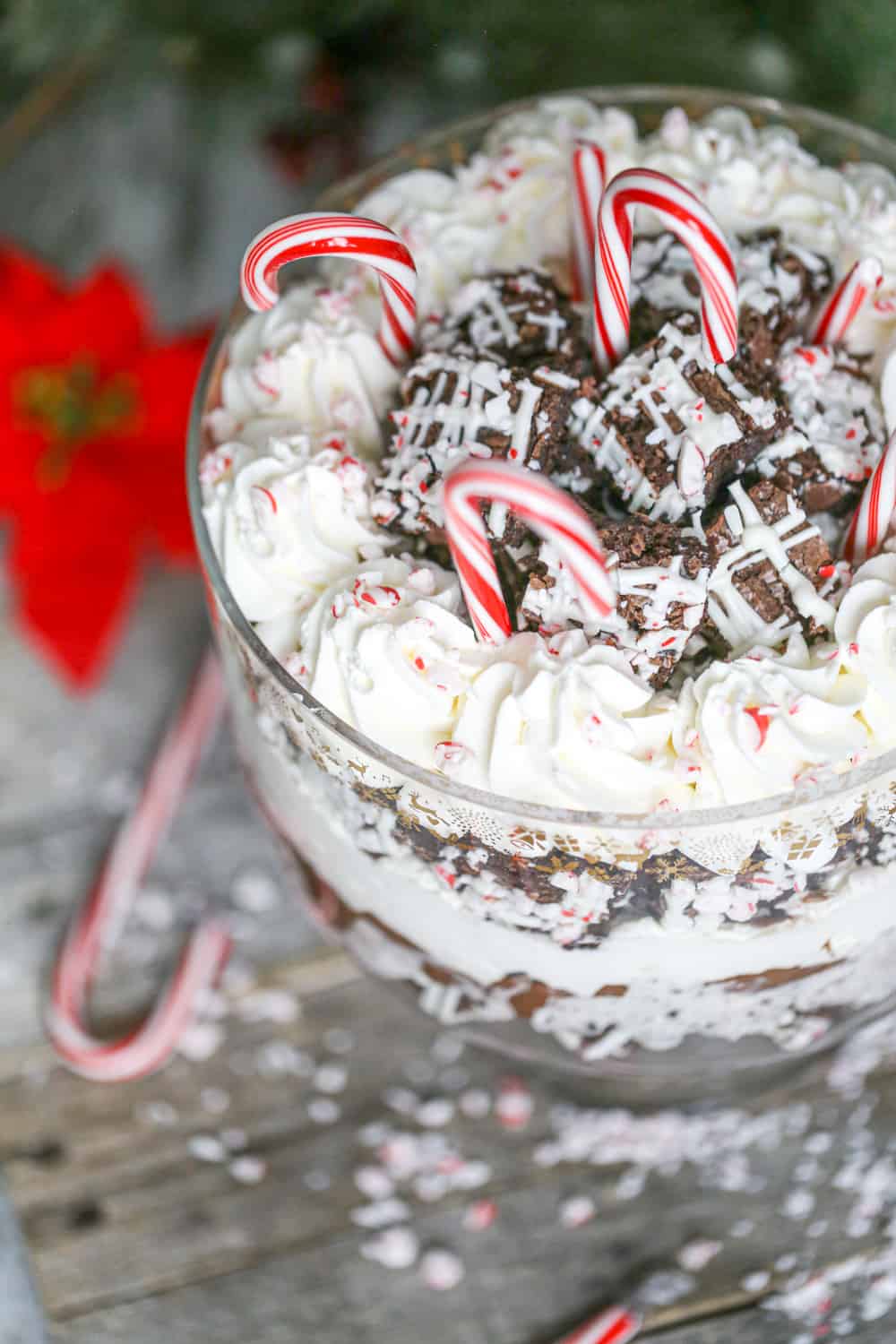 Peppermint Candy Brownie Trifle recipe