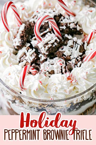 Peppermint Candy Brownie Trifle