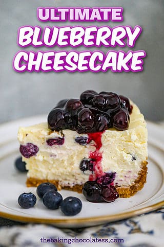 Fluffy & Creamy Blueberry Cheesecake