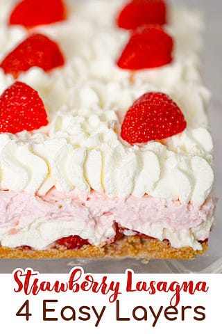 No Bake Strawberry Cream Layered Dessert