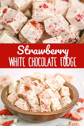 Strawberry white chocolate fudge