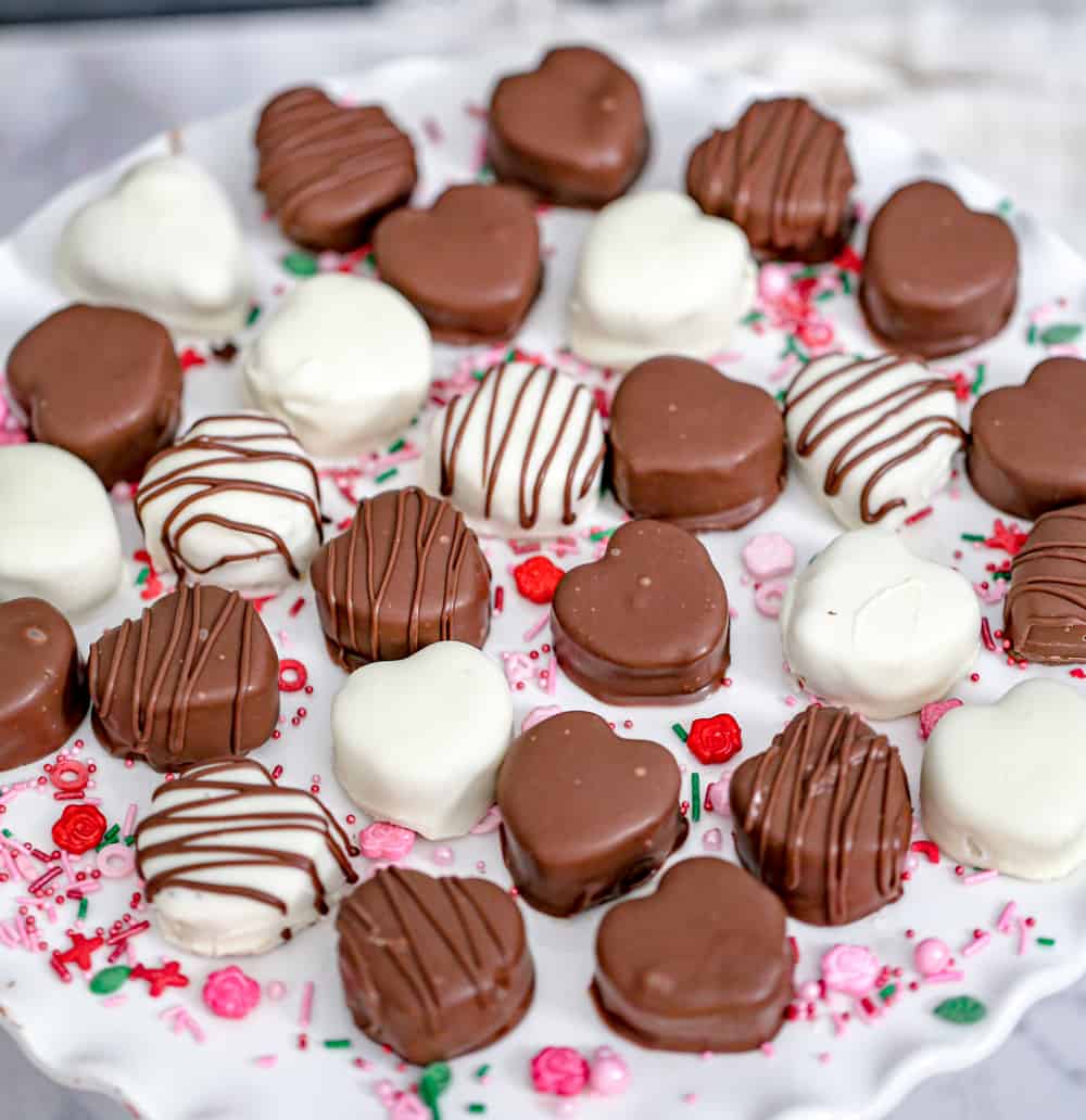 chocolate covered peanut butter hearts