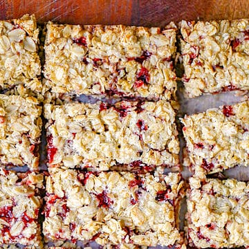 Healthy Raspberry Oatmeal Bars