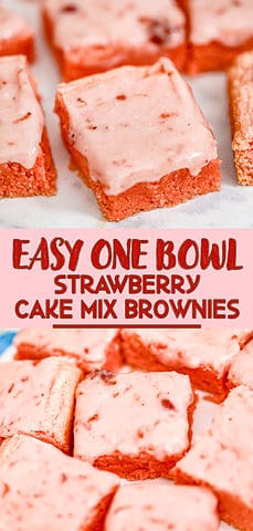 Super Easy Strawberry Brownies