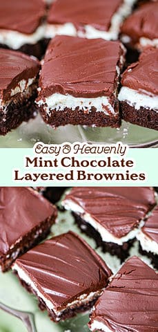 easy chocolate mint brownies