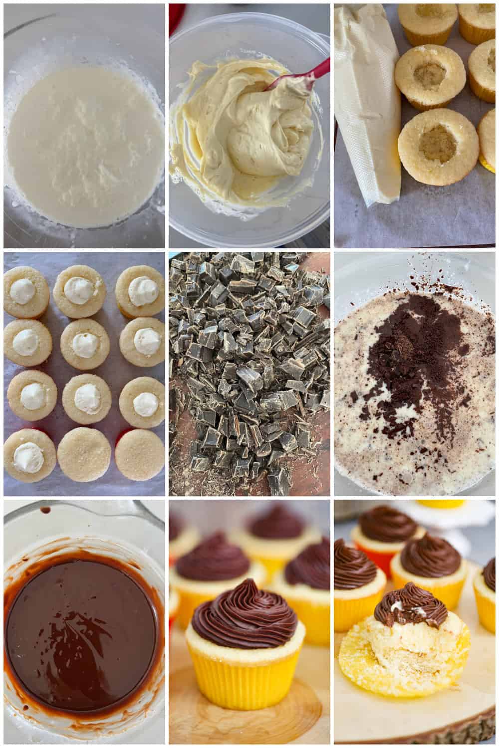 boston cream cupcake recipe tutorial