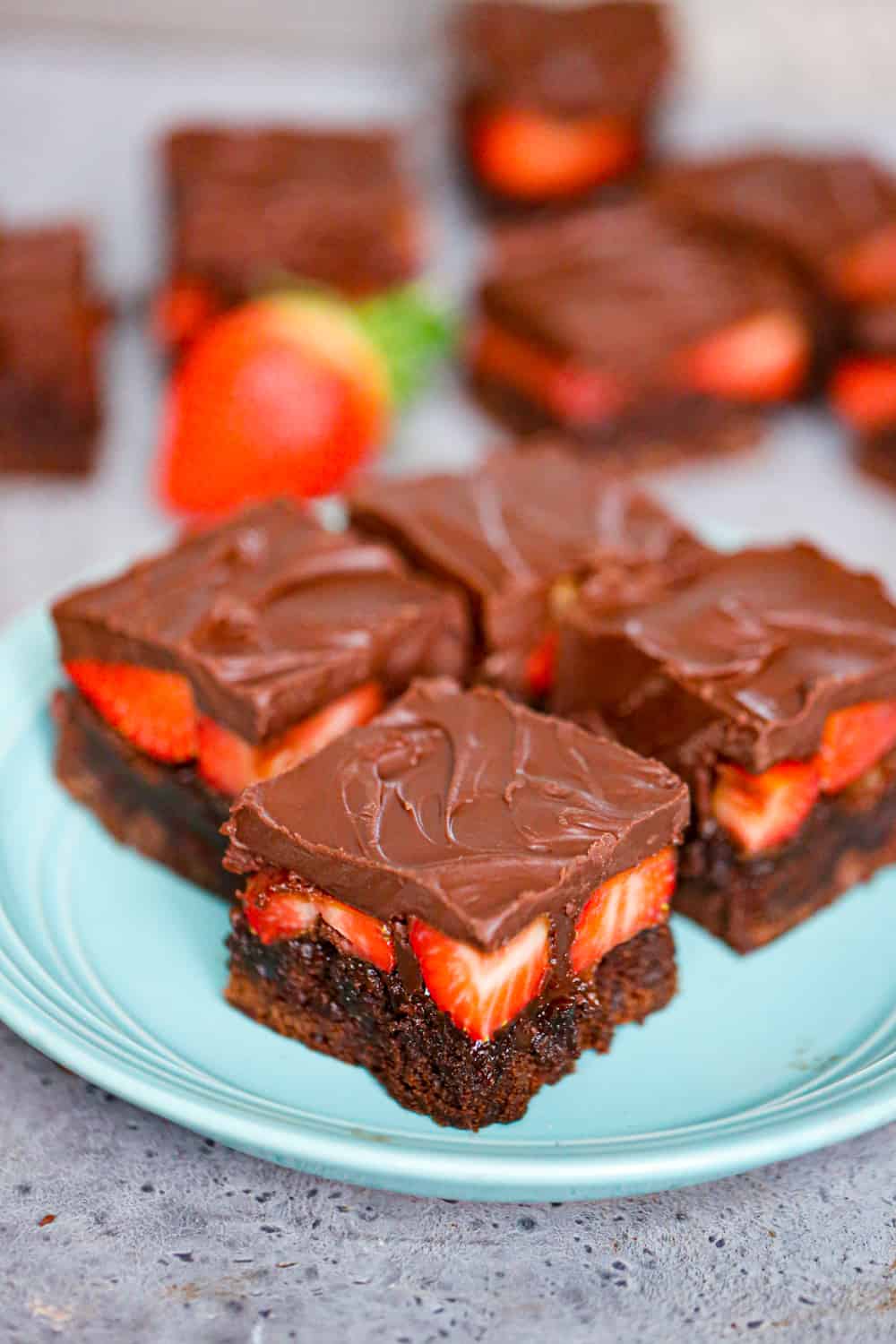 Easy Chocolate Covered Strawberry Brownies