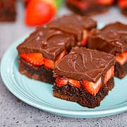 strawberry ganache brownies