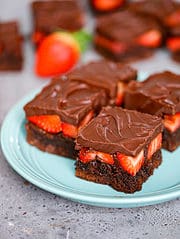 strawberry ganache brownies