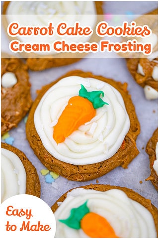Easy Carrot Cake Cookies with Cream Cheese Frosting