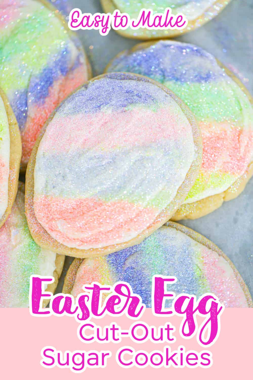 Easter Egg Cut-Out Sugar Cookies