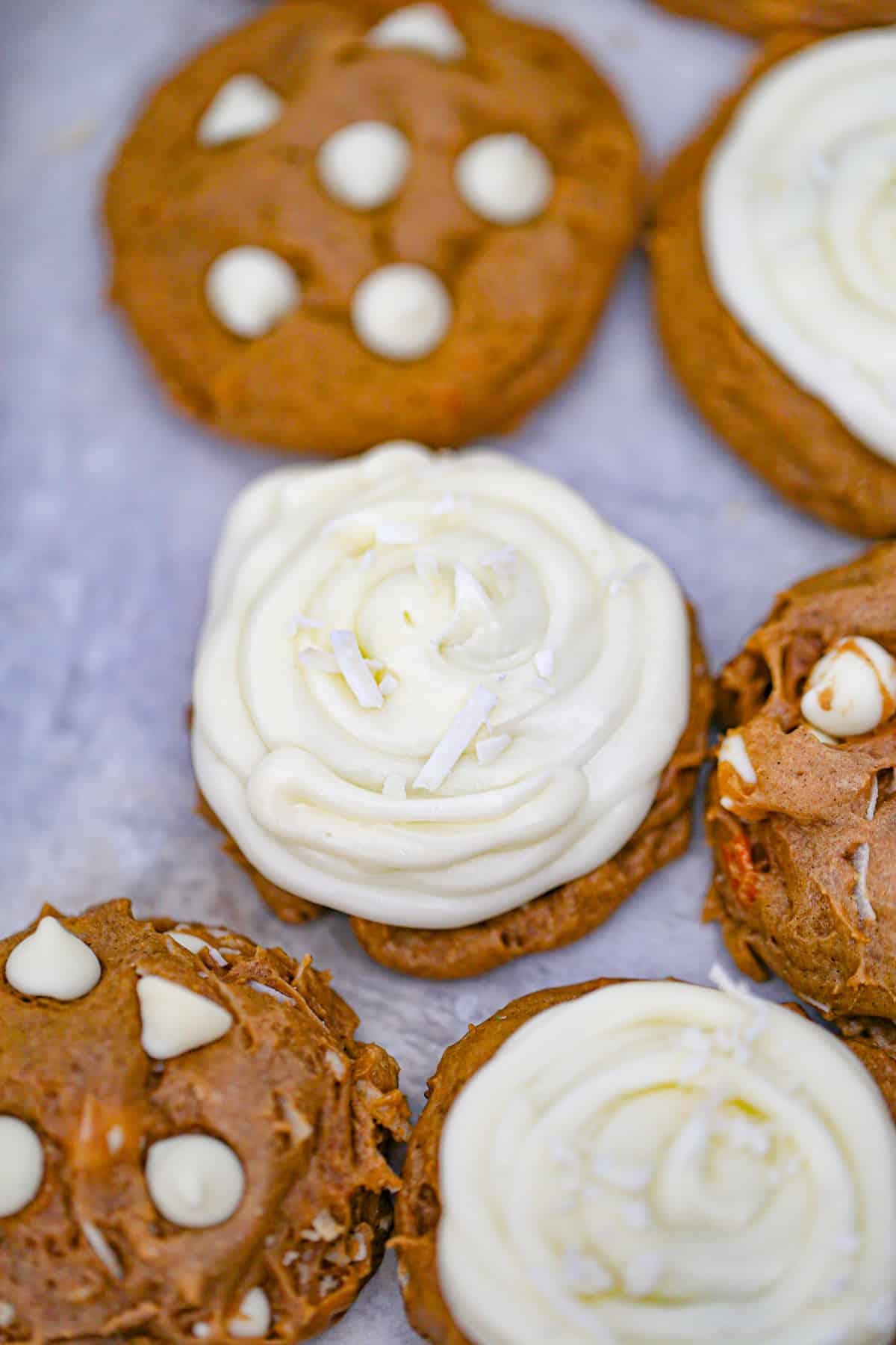 easy carrot cake cookies with cream cheese frosting