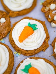 Easy Carrot Cake Cookies with Cream Cheese Frosting