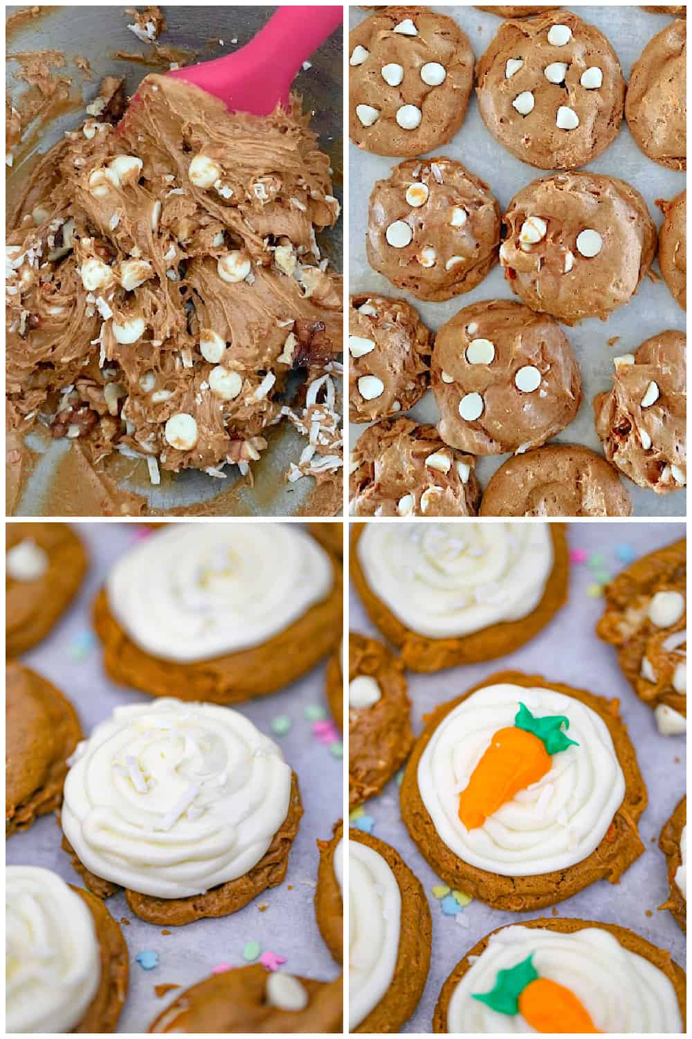 easy carrot cake cookies with cream cheese frosting 