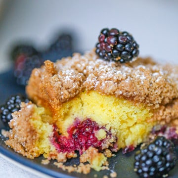 Starbucks CopyCat Coffee Cake Recipe (with Blackberries)