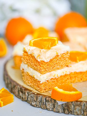 Orange Creamsicle Cake Bars