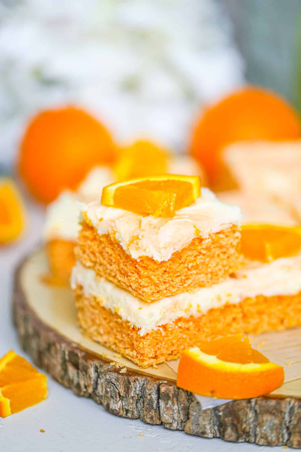 Easy Orange Creamsicle Cake Bars