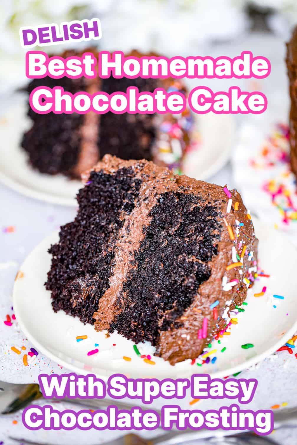 best chocolate cake with super easy chocolate frosting