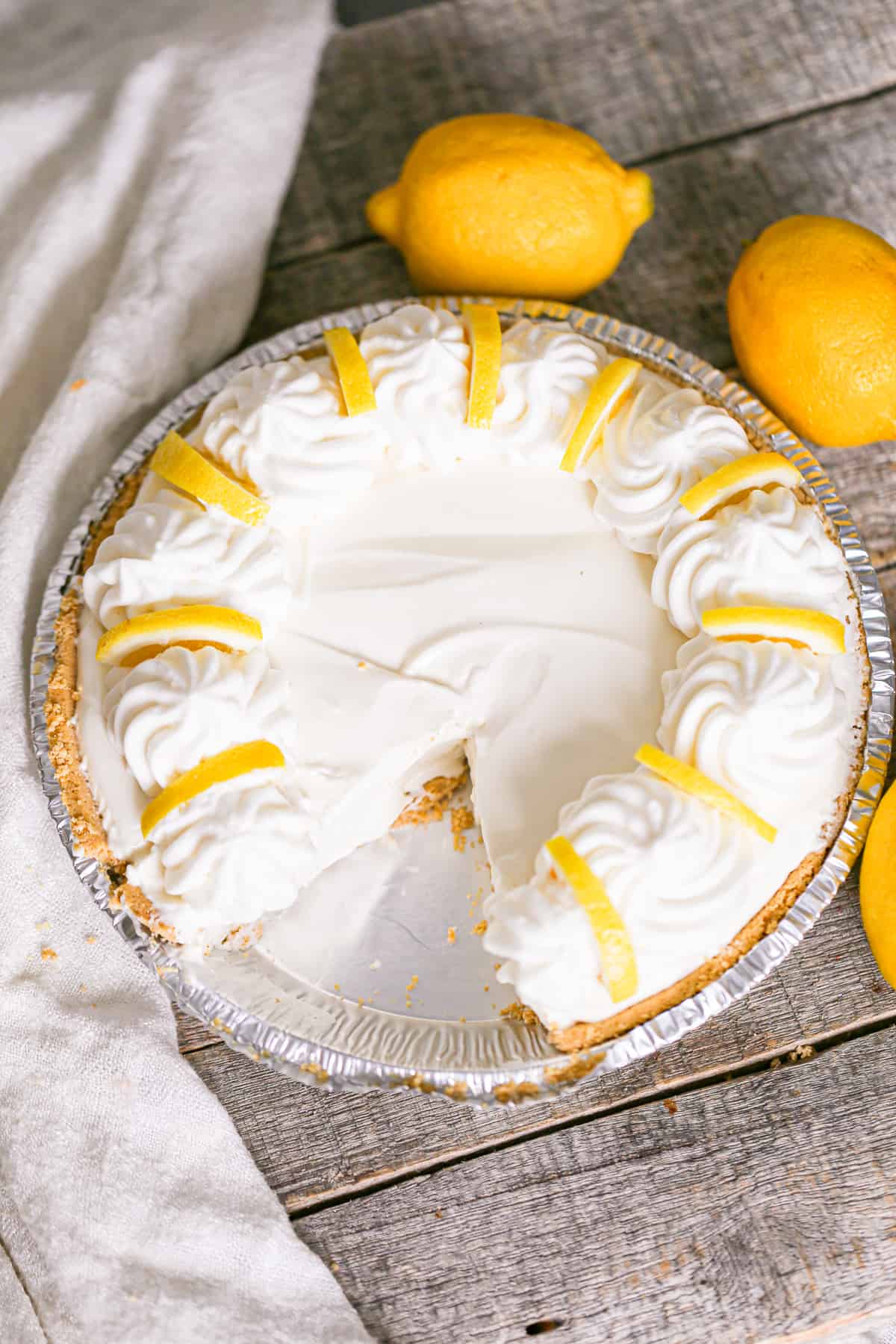 easy no bake lemon pie recipe - sweetened condensed milk whipped cream 