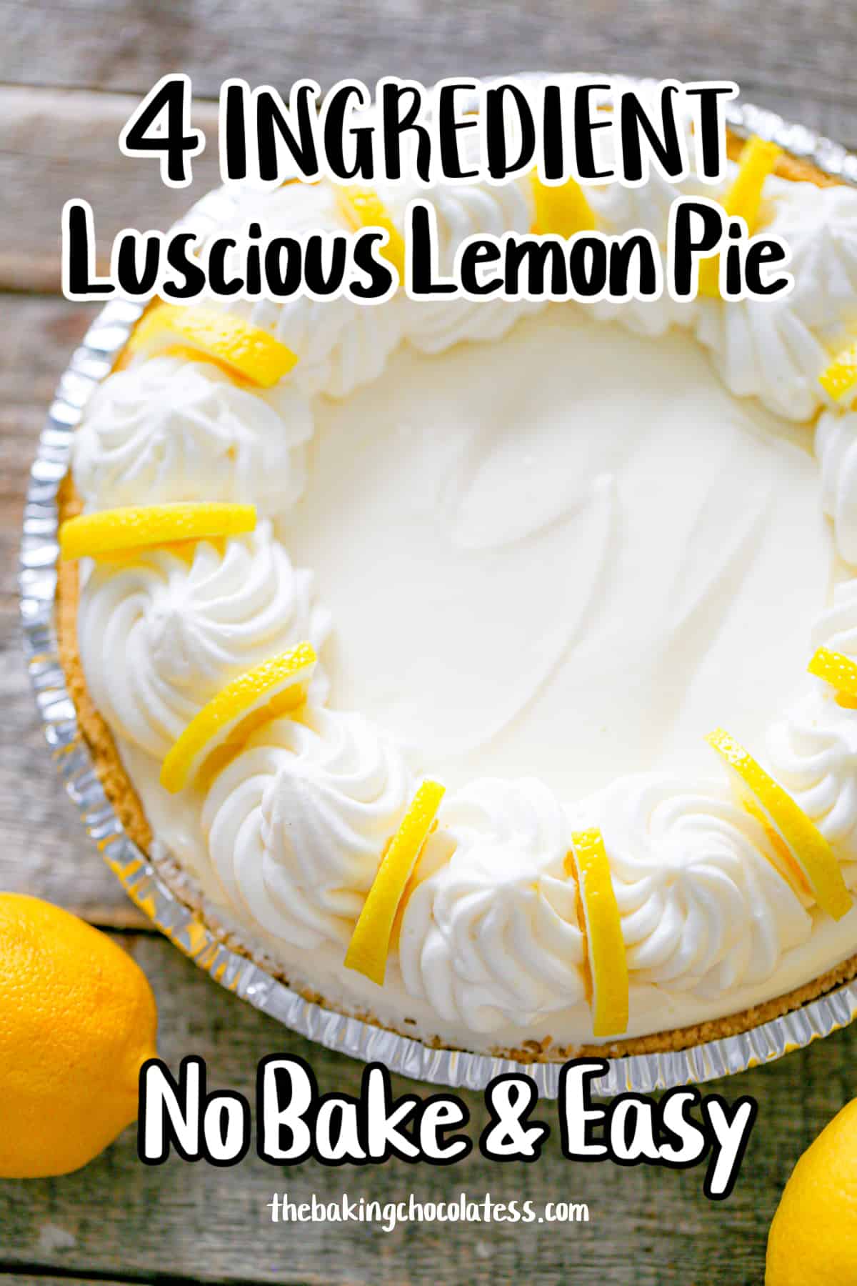 4 Ingredient No Bake Lemon Pie easy