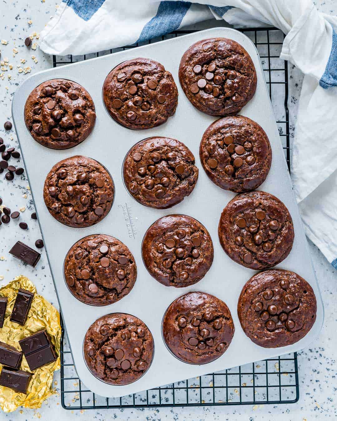 chocolate peanut butter muffins