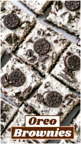Oreo Brownies With 3 Ingredient Oreo Frosting