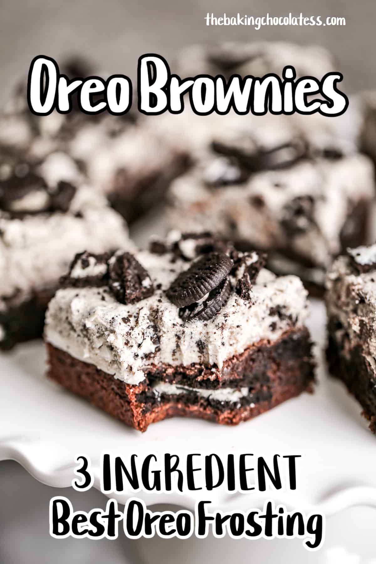 Delicious Oreo Brownies with Oreo Frosting
