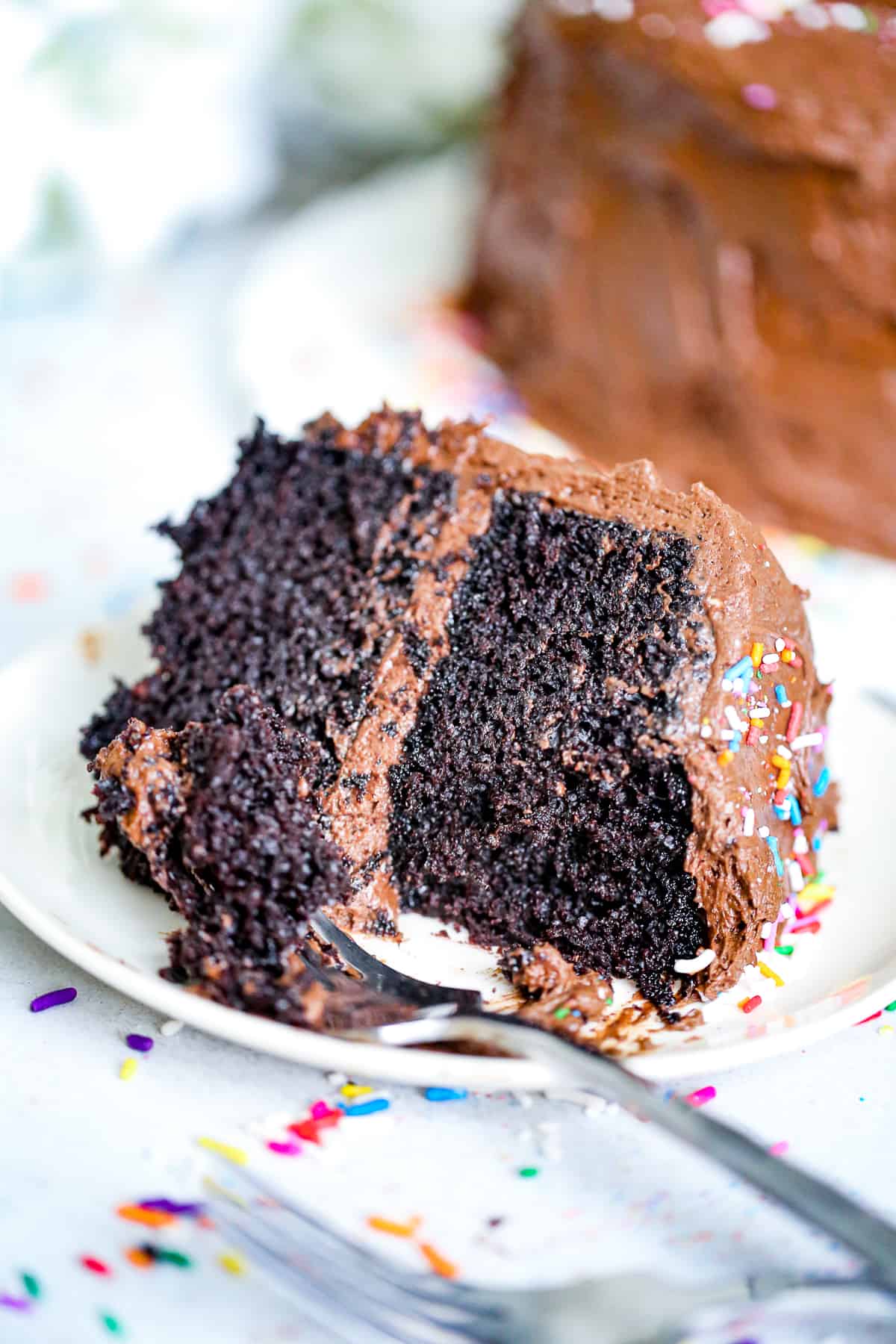 best chocolate cake with super easy chocolate frosting easy Recipe