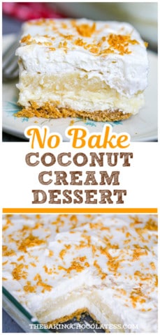 No Bake Coconut Cream Layered Dessert