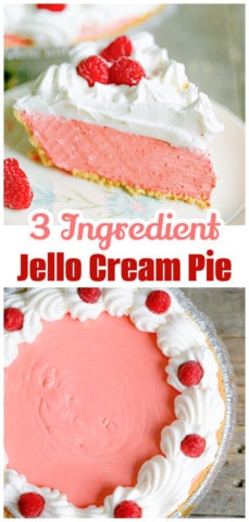 3 Ingredient Jello Cool Whip Pie - No Bake & Easy