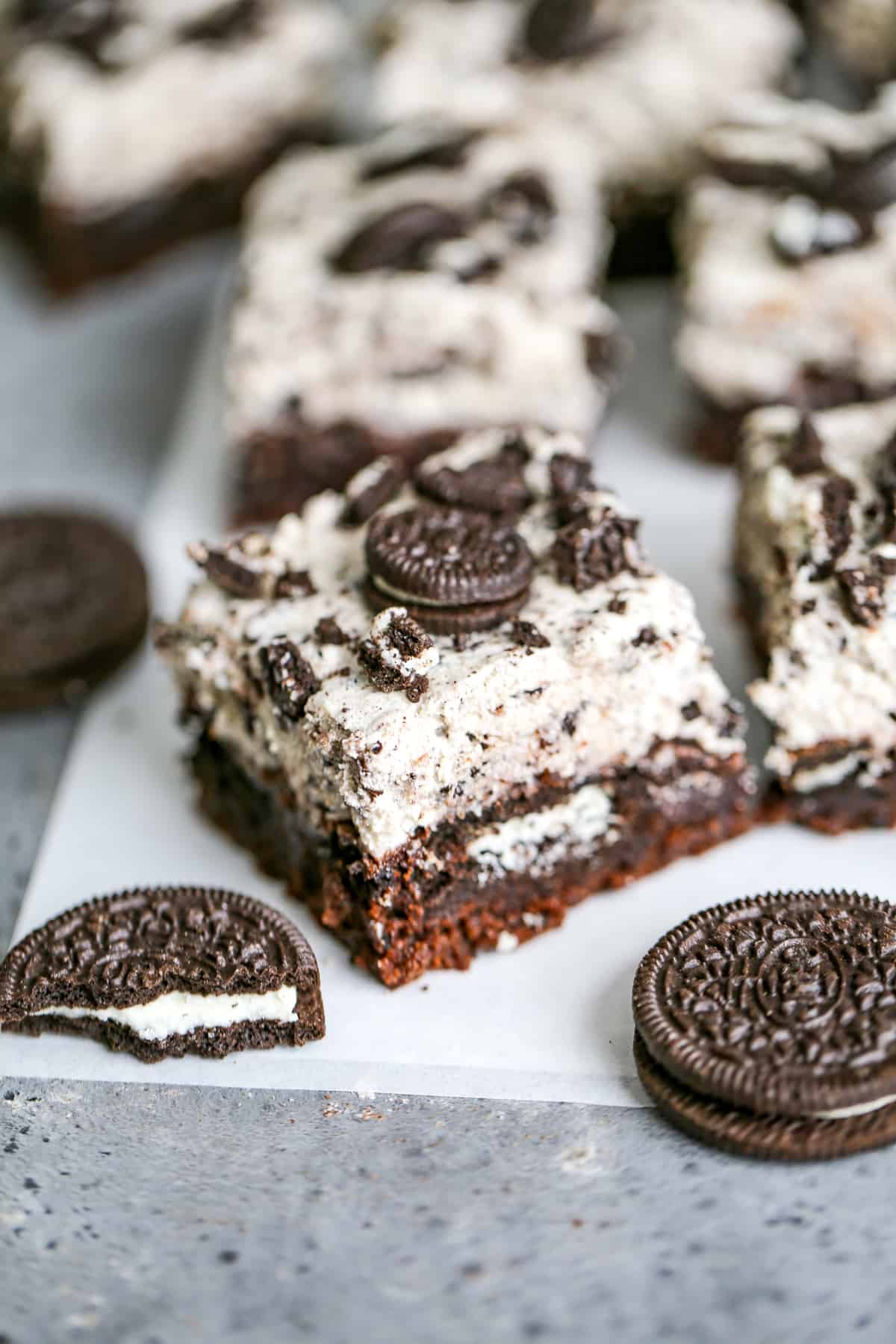 Delicious Oreo Brownies with Oreo Frosting