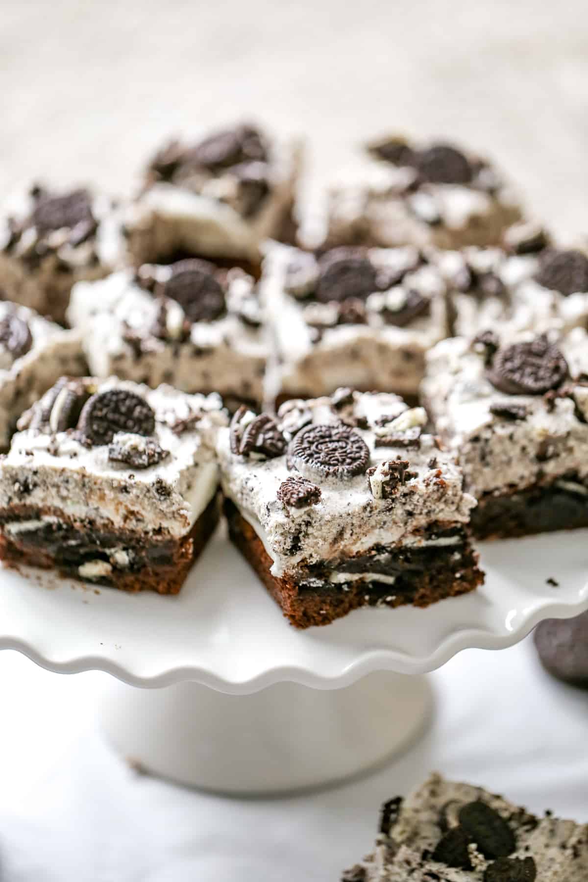 brownies with oreo frosting - easy recipe with sweetened condensed milk