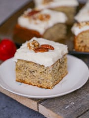 Banana Snack Cake with Cream Cheese Frosting