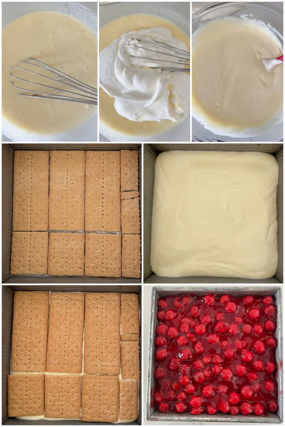 easy no bake cherry cheesecake layered dessert recipe