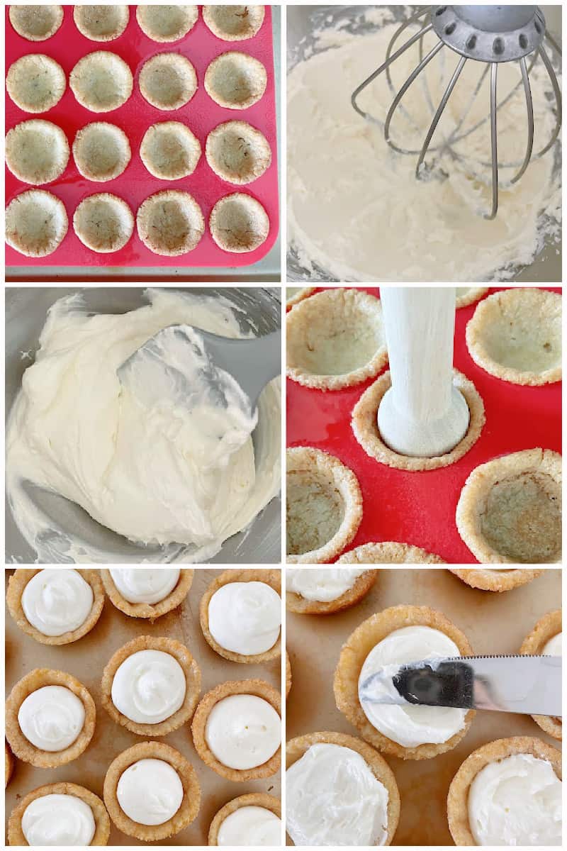 Luscious Cherry Cheesecake Cookie Bites 5 Beautifully Arranged Cherry Cheesecake Cookie Cups on a Serving Platter