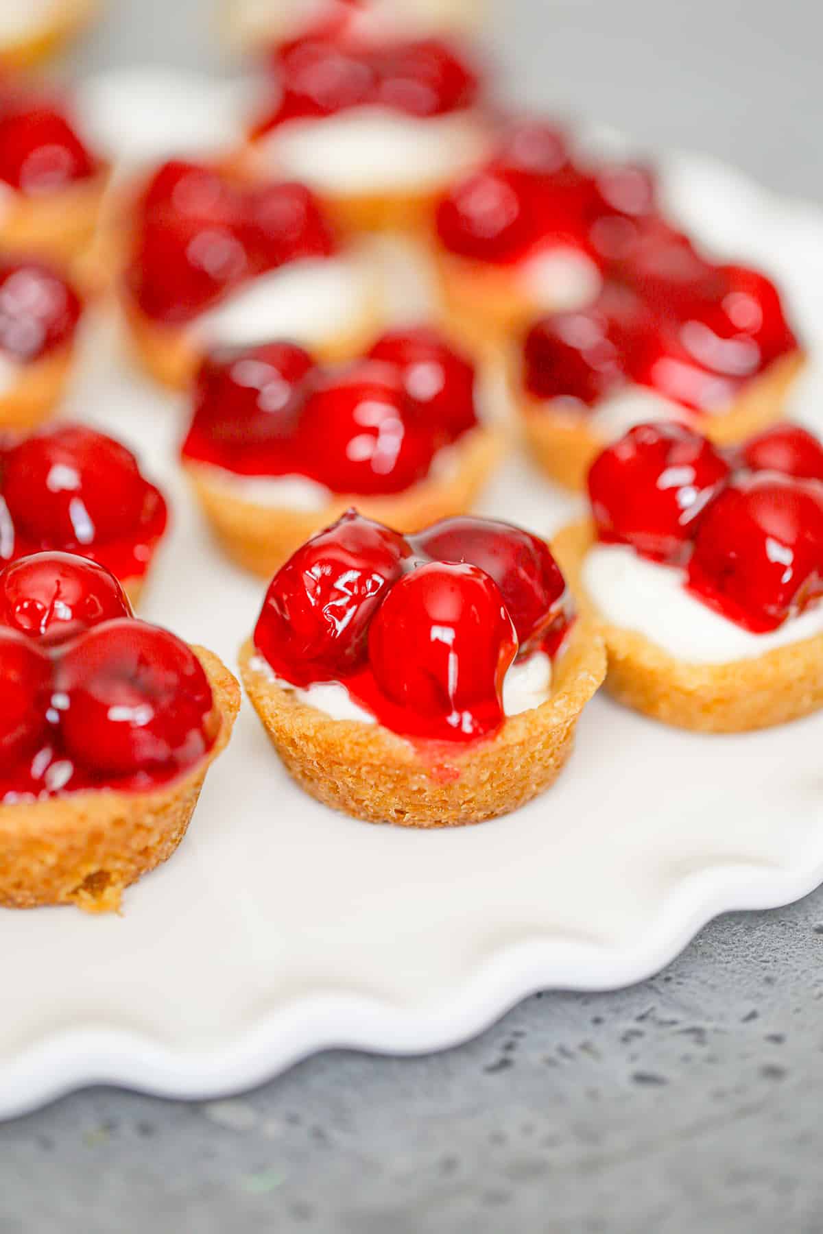 Easy Cherry Cheesecake Cookie Cups