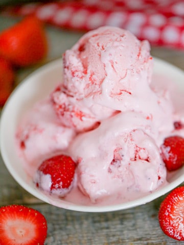 Easiest No Churn Strawberry Ice Cream