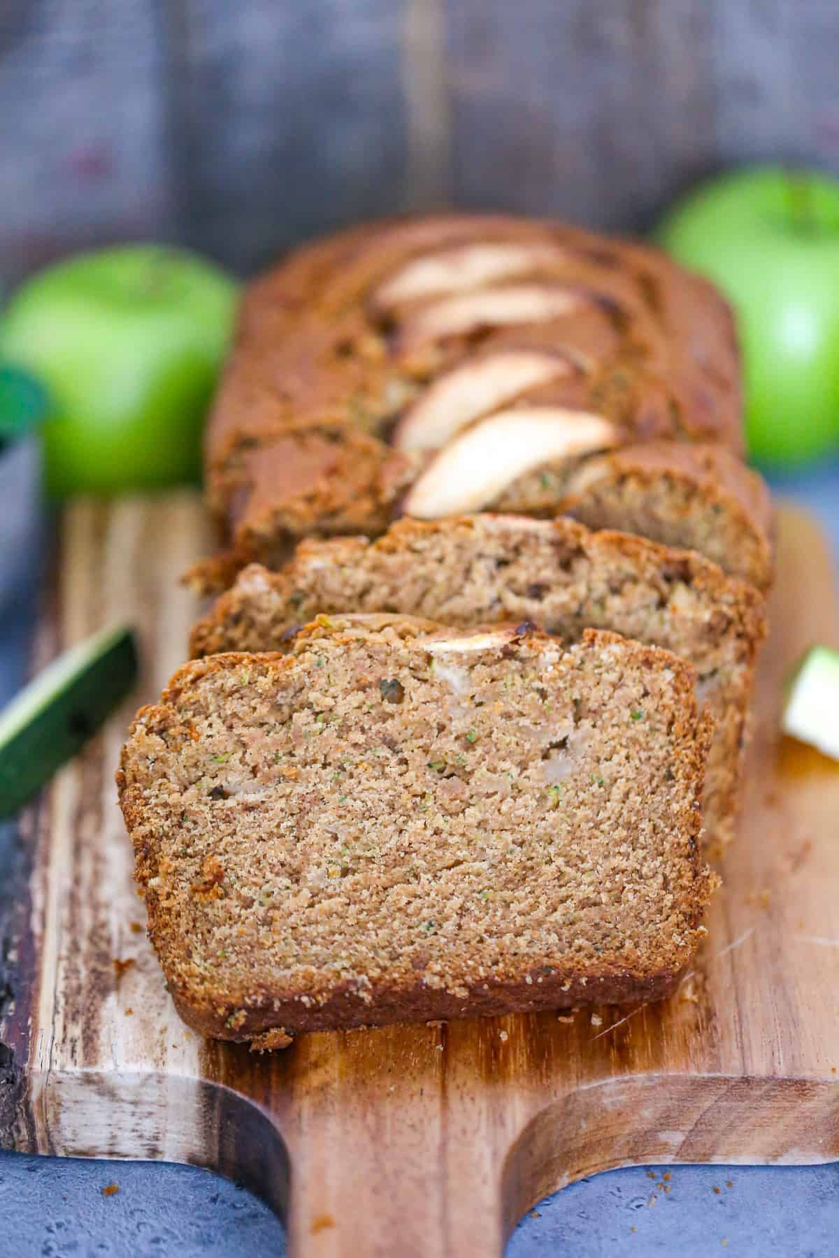 easy Healthy Apple Zucchini Bread vegan recipe option