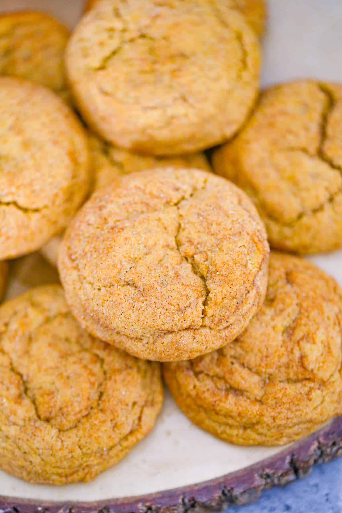 cinnamon sugar pumpkin snickerdoodle cookies recipe