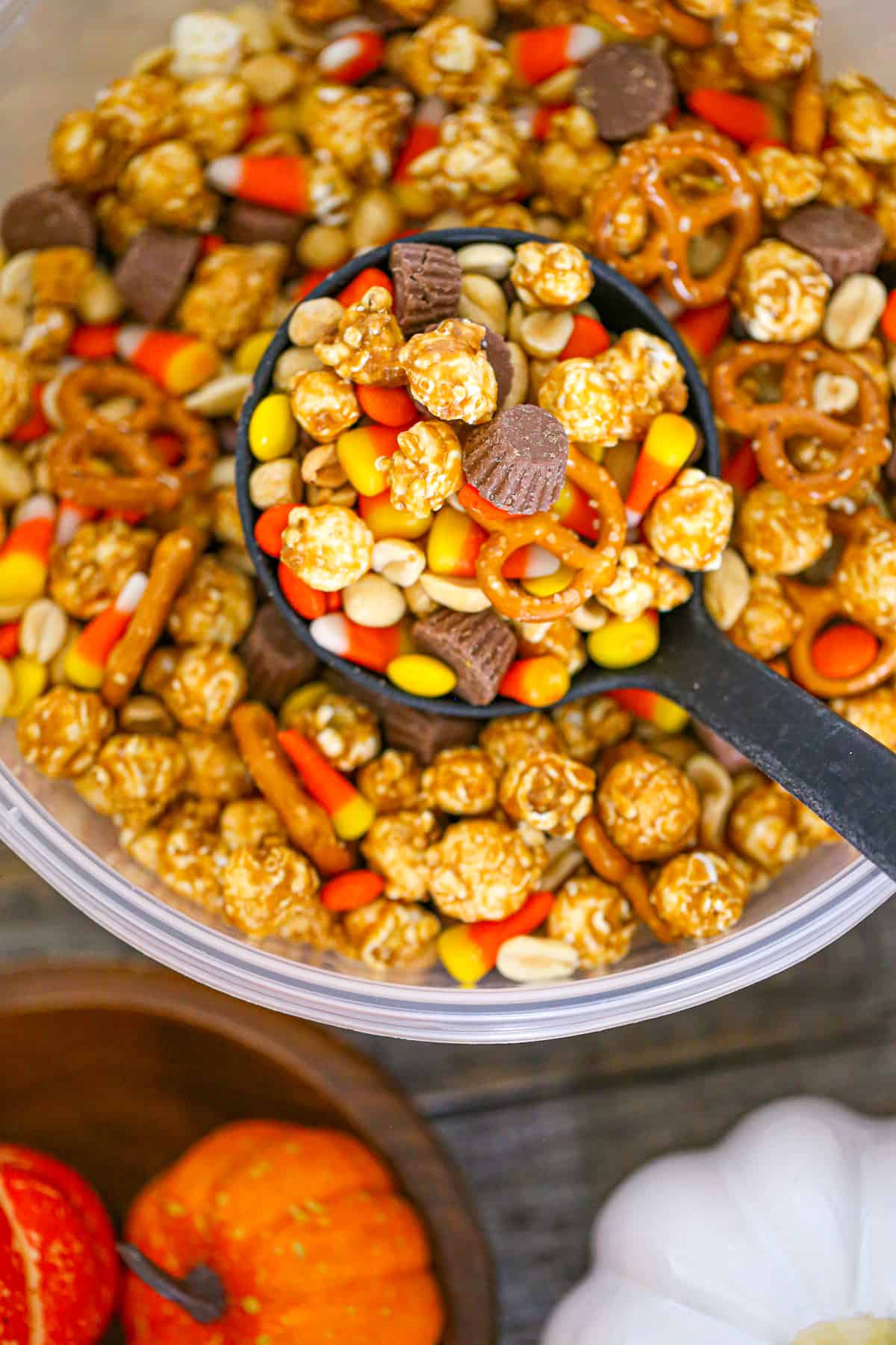 Fall Sweet & Salty Snack Mix candy corn recipe party